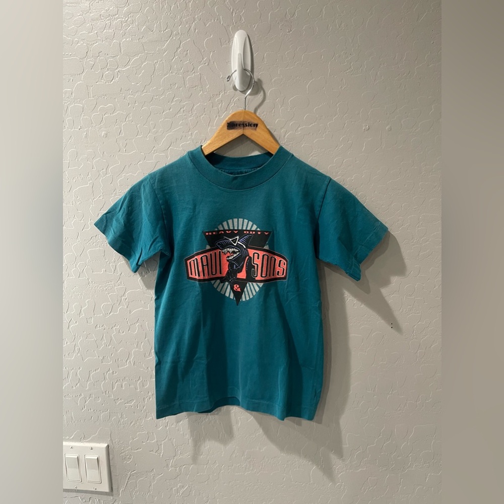 Vintage 90s Maui Sons Shark Beach‎ Toddler SS Shirt 6T